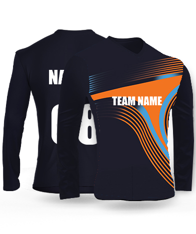 Dark Boomerang Full Sleeves - Cricket Jersey or Sports T shirt with your name and number(25)
