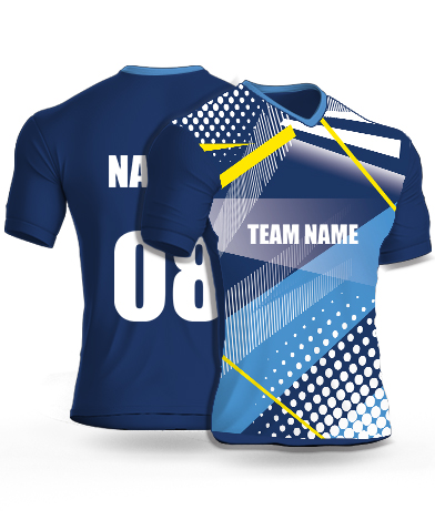 White Dots - Cricket Jersey or Sports T shirt with your name and number(10)